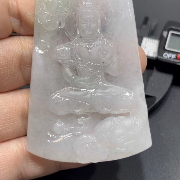 翡翠普賢菩薩吊墜｜緬甸翡翠 × 手持如意 × 坐騎白象 × 大件正裝推薦 #342