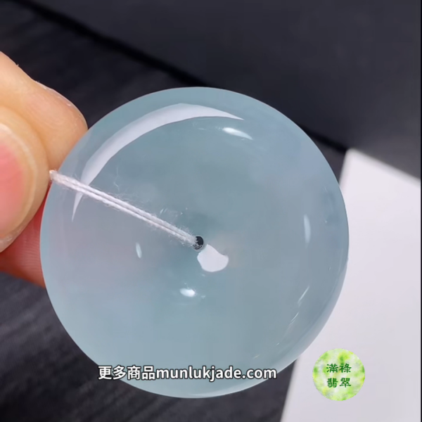 翡翠種水佳平安扣｜晶瑩透亮守護平安#864