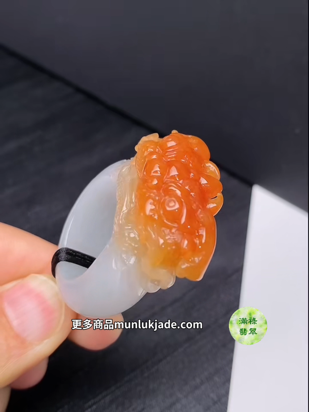 紅翡貔貅戒指|雕刻細緻招財辟邪 #865 6 紅翡貔貅戒指|雕刻細緻招財辟邪 #865 - Image 6