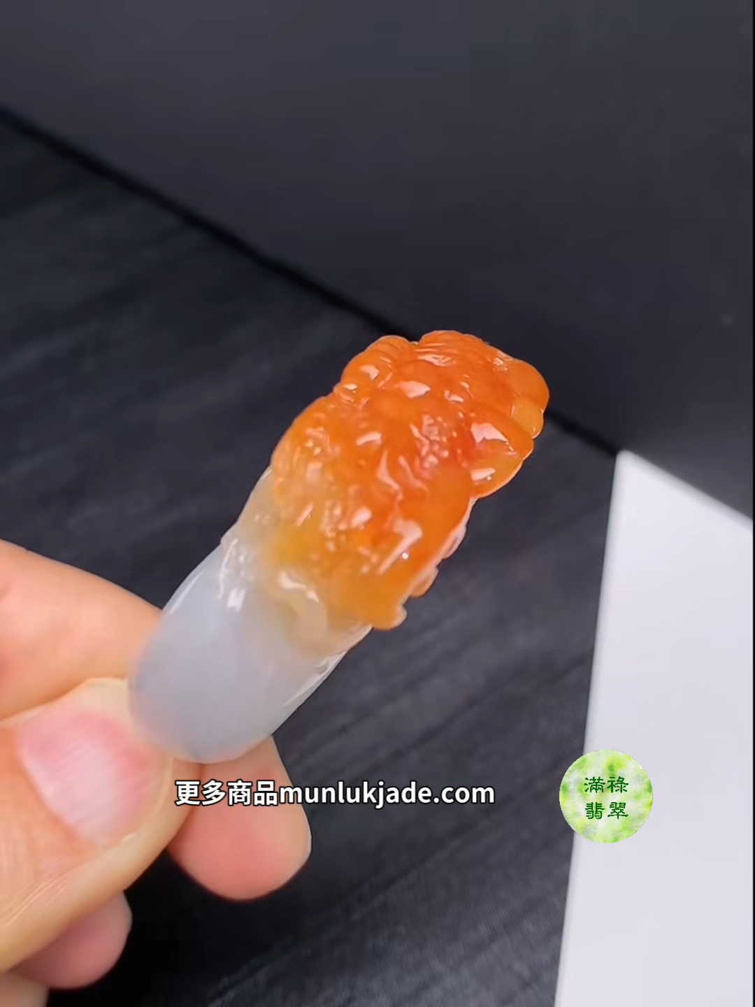 紅翡貔貅戒指|雕刻細緻招財辟邪 #865 7 紅翡貔貅戒指|雕刻細緻招財辟邪 #865 - Image 7