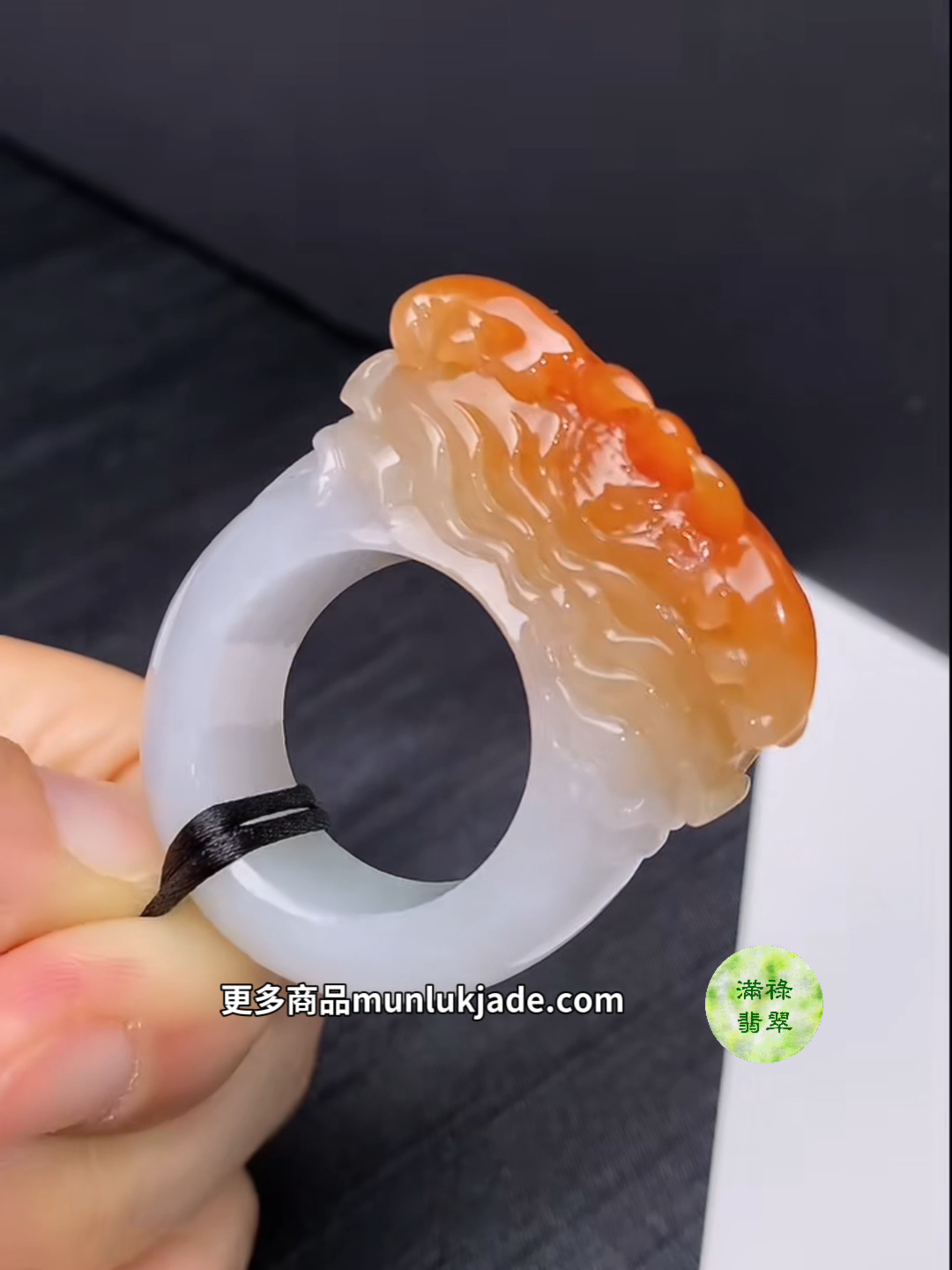 紅翡貔貅戒指|雕刻細緻招財辟邪 #865 8 紅翡貔貅戒指|雕刻細緻招財辟邪 #865 - Image 8