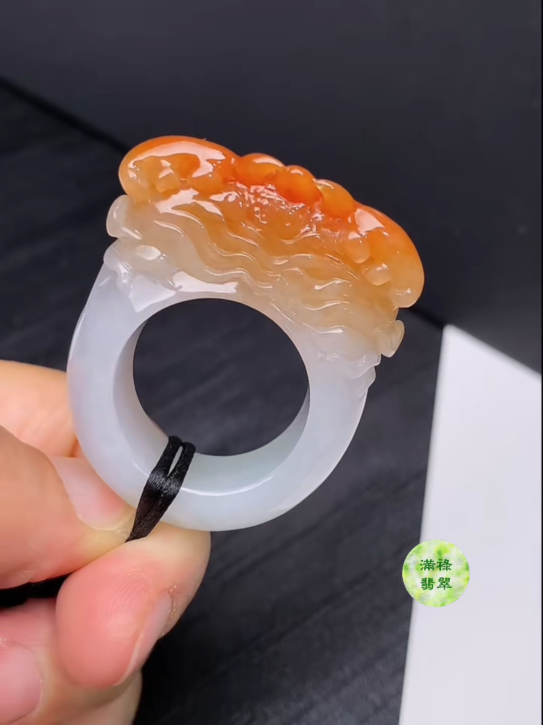 紅翡貔貅戒指|雕刻細緻招財辟邪 #865 9 紅翡貔貅戒指|雕刻細緻招財辟邪 #865 - Image 9