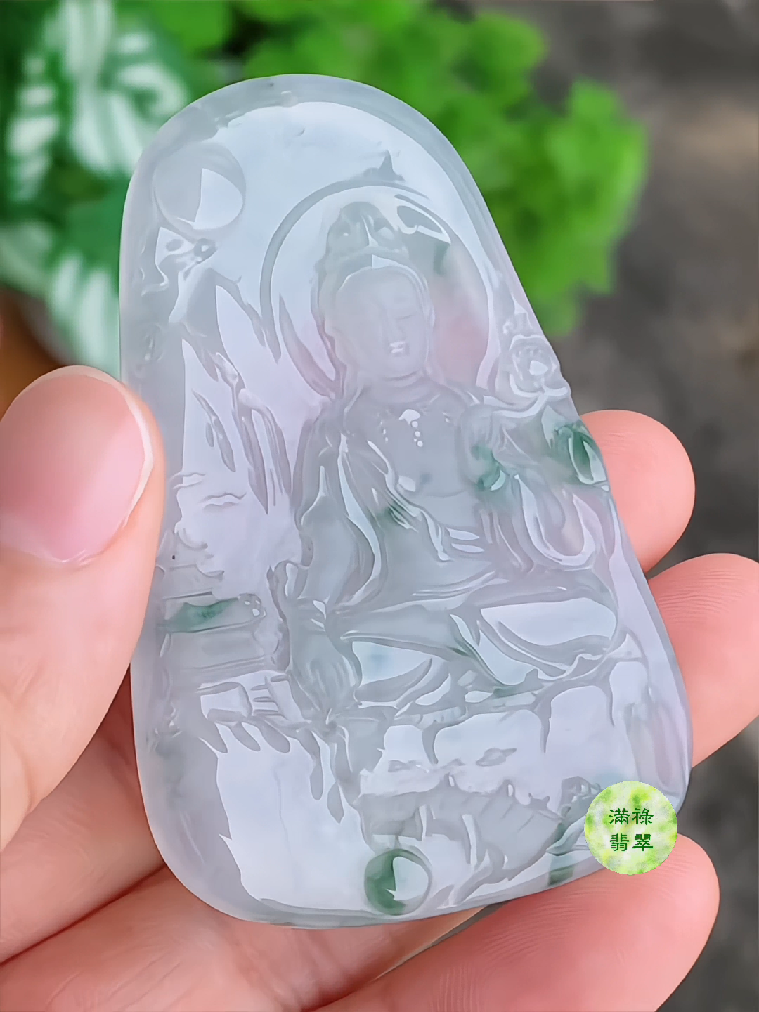 翡翠飄花觀音吊墜|慈悲守護 靈動雅緻 4 翡翠飄花觀音吊墜|慈悲守護 靈動雅緻 - Image 4