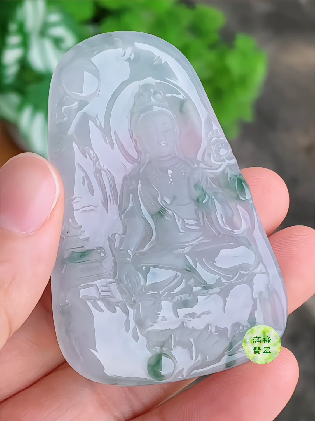 翡翠飄花觀音吊墜|慈悲守護 靈動雅緻 6 翡翠飄花觀音吊墜|慈悲守護 靈動雅緻 - Image 6