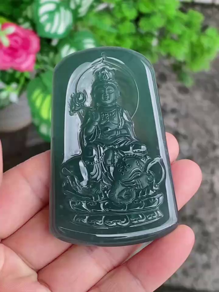 天然緬甸翡翠】老種藍水普賢菩薩吊墜|70mm大件厚裝|香港翡翠網店精選推薦 象徵大行大願 1 天然緬甸翡翠】老種藍水普賢菩薩吊墜|70mm大件厚裝|香港翡翠網店精選推薦 象徵大行大願