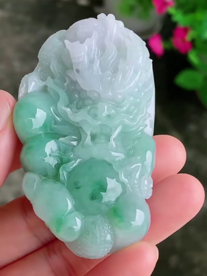 天然A貨翡翠【龍吐珠】龍牌吊墜 65.5mm|滿祿翡翠 5 天然A貨翡翠【龍吐珠】龍牌吊墜 65.5mm|滿祿翡翠 - Image 5