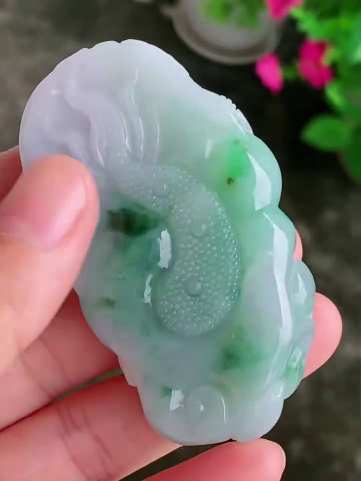 天然A貨翡翠【龍吐珠】龍牌吊墜 65.5mm|滿祿翡翠 7 天然A貨翡翠【龍吐珠】龍牌吊墜 65.5mm|滿祿翡翠 - Image 7