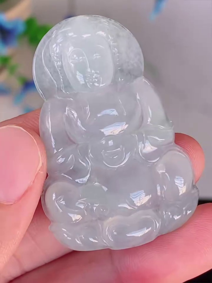 正裝觀音】天然 A 貨翡翠觀音吊墜 45.7mm|法相莊嚴 保平安賜福|滿祿翡翠 2 正裝觀音】天然 A 貨翡翠觀音吊墜 45.7mm|法相莊嚴 保平安賜福|滿祿翡翠 - Image 2