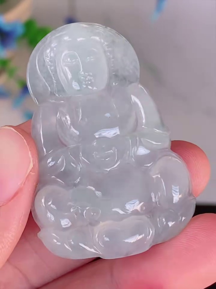 正裝觀音】天然 A 貨翡翠觀音吊墜 45.7mm|法相莊嚴 保平安賜福|滿祿翡翠 3 正裝觀音】天然 A 貨翡翠觀音吊墜 45.7mm|法相莊嚴 保平安賜福|滿祿翡翠 - Image 3