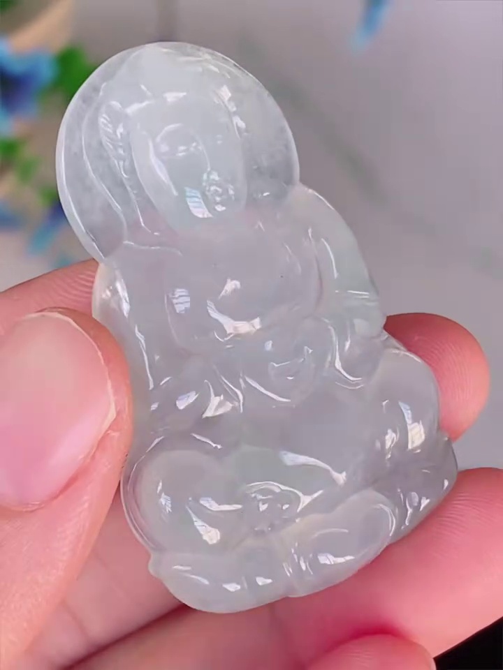 正裝觀音】天然 A 貨翡翠觀音吊墜 45.7mm|法相莊嚴 保平安賜福|滿祿翡翠 4 正裝觀音】天然 A 貨翡翠觀音吊墜 45.7mm|法相莊嚴 保平安賜福|滿祿翡翠 - Image 4