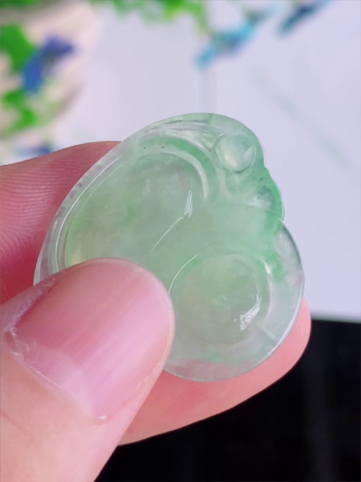糯冰種淺綠玉佛天然 A 貨翡翠彌勒佛吊墜 29.5mm|清美溫潤 招福保平安|滿祿翡翠 7 糯冰種淺綠玉佛天然 A 貨翡翠彌勒佛吊墜 29.5mm|清美溫潤 招福保平安|滿祿翡翠 - Image 7