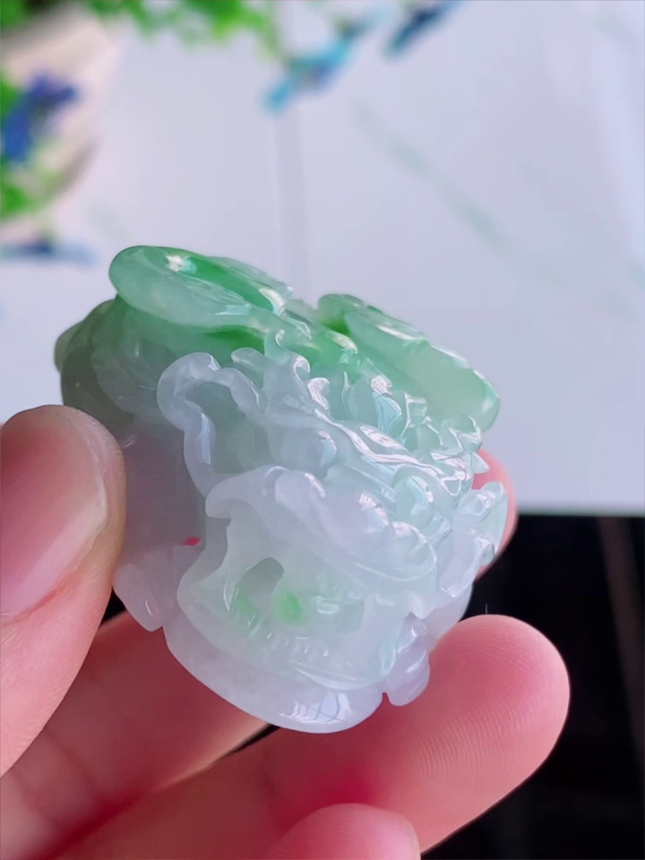 【立體精雕貔貅】天然 A 貨翡翠貔貅吊墜 47.8mm|招財納福 祥瑞護主|滿祿翡翠 5 【立體精雕貔貅】天然 A 貨翡翠貔貅吊墜 47.8mm|招財納福 祥瑞護主|滿祿翡翠 - Image 5