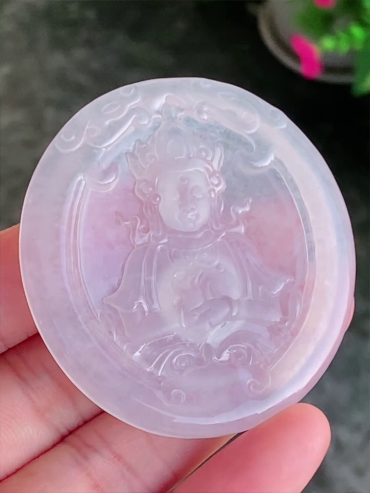 【度母】天然 A 貨翡翠綠度母吊墜 52.6mm|極致冰透・觀音化身・慈悲護佑 1 【度母】天然 A 貨翡翠綠度母吊墜 52.6mm|極致冰透・觀音化身・慈悲護佑
