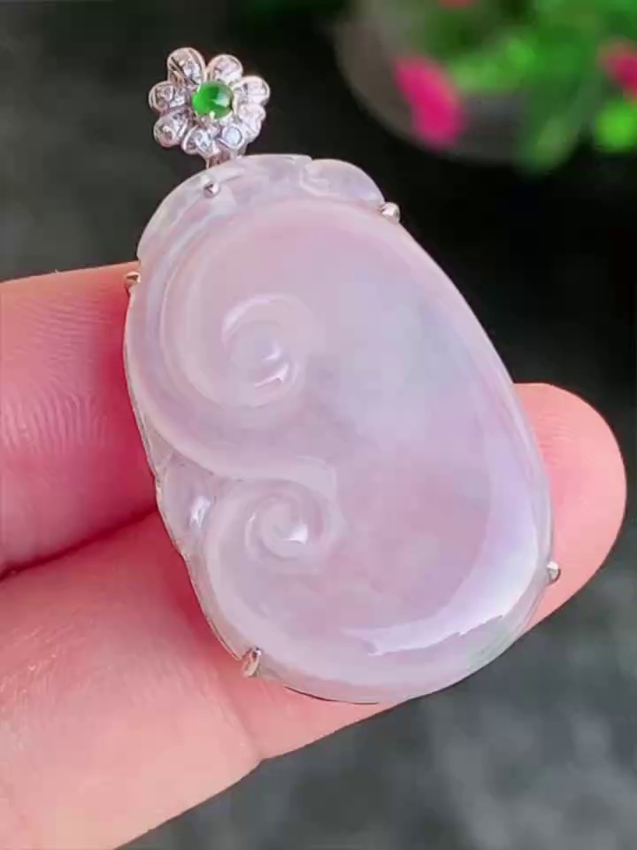 【如意】18K 金鑲嵌天然 A 貨翡翠如意吊墜 37mm|精工細作・事事如意・高性價比 2 【如意】18K 金鑲嵌天然 A 貨翡翠如意吊墜 37mm|精工細作・事事如意・高性價比 - Image 2