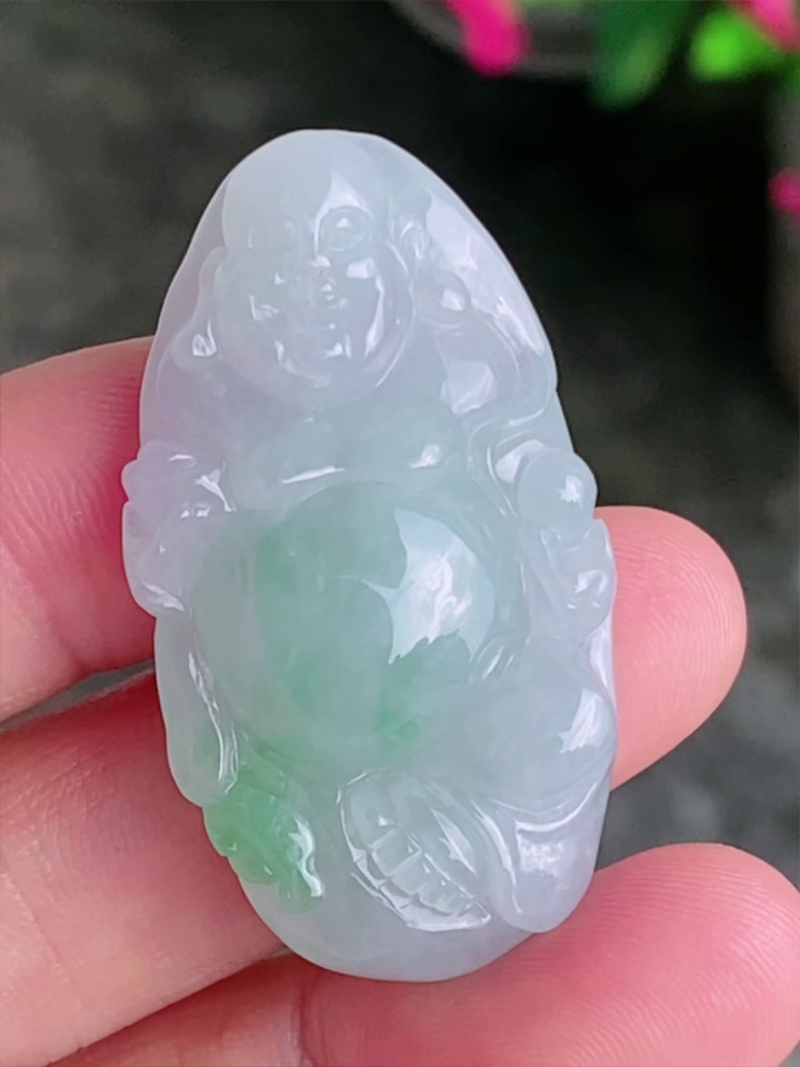 【彌勒佛】天然 A 貨翡翠彌勒佛吊墜 40.3mm|笑口常開・聚財納福・厚實飽滿 3 【彌勒佛】天然 A 貨翡翠彌勒佛吊墜 40.3mm|笑口常開・聚財納福・厚實飽滿 - Image 3