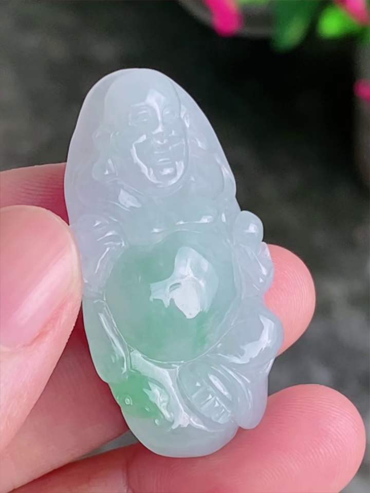 【彌勒佛】天然 A 貨翡翠彌勒佛吊墜 40.3mm|笑口常開・聚財納福・厚實飽滿 4 【彌勒佛】天然 A 貨翡翠彌勒佛吊墜 40.3mm|笑口常開・聚財納福・厚實飽滿 - Image 4