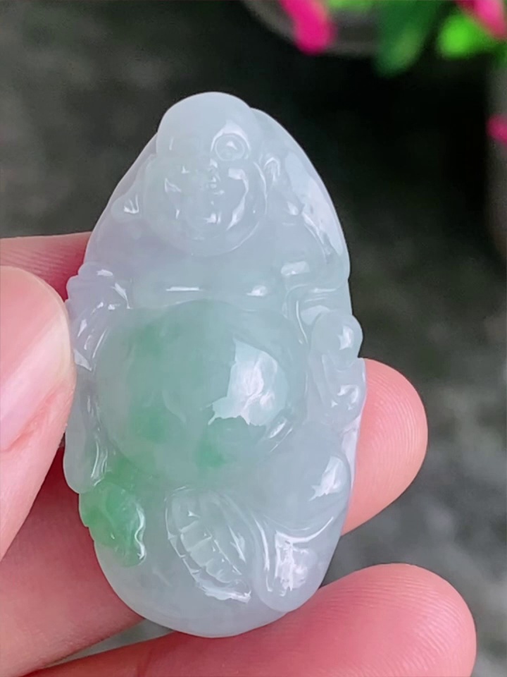 【彌勒佛】天然 A 貨翡翠彌勒佛吊墜 40.3mm|笑口常開・聚財納福・厚實飽滿 5 【彌勒佛】天然 A 貨翡翠彌勒佛吊墜 40.3mm|笑口常開・聚財納福・厚實飽滿 - Image 5