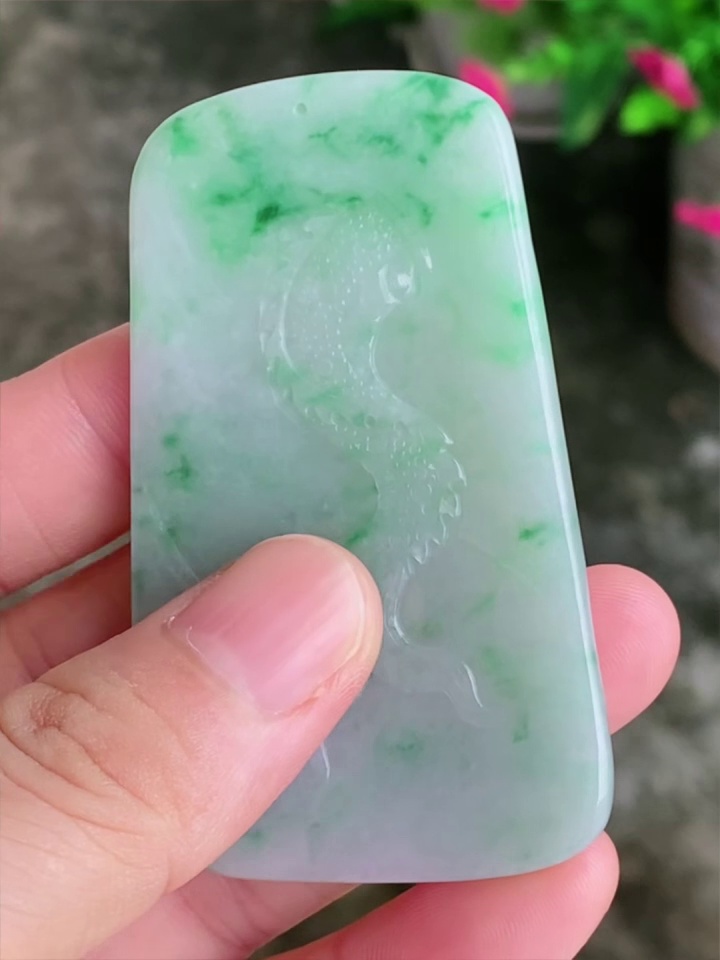 【龍牌】天然 A 貨翡翠飄花龍牌吊墜 63mm|靈氣騰飛・氣勢非凡 6 【龍牌】天然 A 貨翡翠飄花龍牌吊墜 63mm|靈氣騰飛・氣勢非凡 - Image 6
