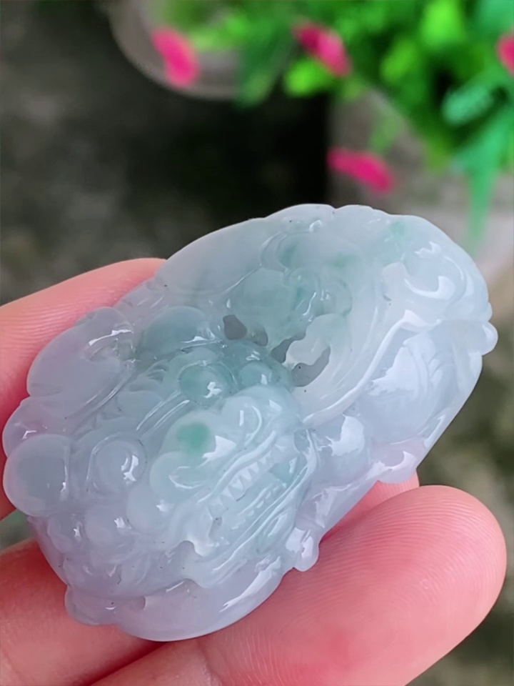 【貔貅】天然 A 貨翡翠立體飄花貔貅吊墜 41mm|招財進寶・瑞獸納福・雕工精美 2 【貔貅】天然 A 貨翡翠立體飄花貔貅吊墜 41mm|招財進寶・瑞獸納福・雕工精美 - Image 2