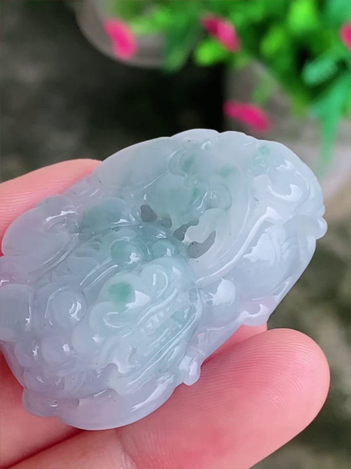 【貔貅】天然 A 貨翡翠立體飄花貔貅吊墜 41mm|招財進寶・瑞獸納福・雕工精美 3 【貔貅】天然 A 貨翡翠立體飄花貔貅吊墜 41mm|招財進寶・瑞獸納福・雕工精美 - Image 3
