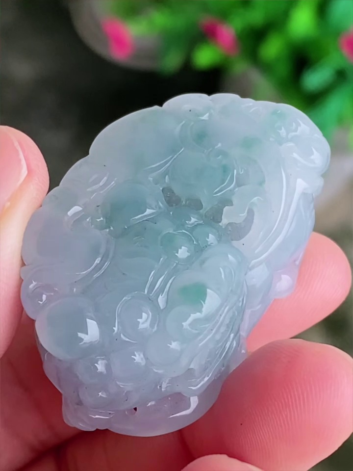 【貔貅】天然 A 貨翡翠立體飄花貔貅吊墜 41mm|招財進寶・瑞獸納福・雕工精美 8 【貔貅】天然 A 貨翡翠立體飄花貔貅吊墜 41mm|招財進寶・瑞獸納福・雕工精美 - Image 8