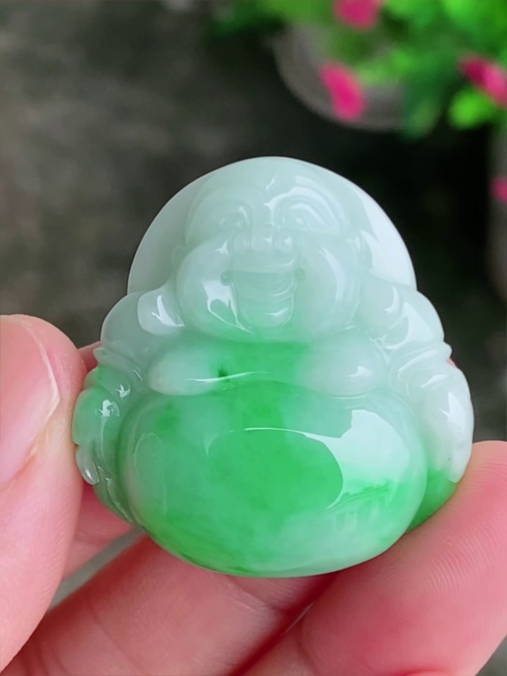 【彌勒佛】天然 A 貨翡翠飄綠彌勒佛吊墜 31mm|笑口常開・肚特綠・福祿雙全 1 【彌勒佛】天然 A 貨翡翠飄綠彌勒佛吊墜 31mm|笑口常開・肚特綠・福祿雙全