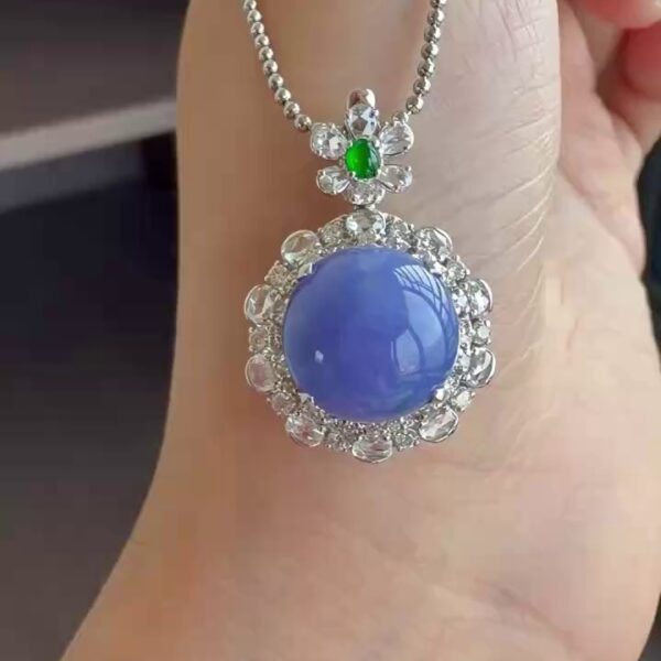 8K 金滿鑽豪華鑲嵌濃紫見光不死紫羅蘭兩用戒指／吊墜 25mm｜皇家紫氣・一物多戴・雍容華貴