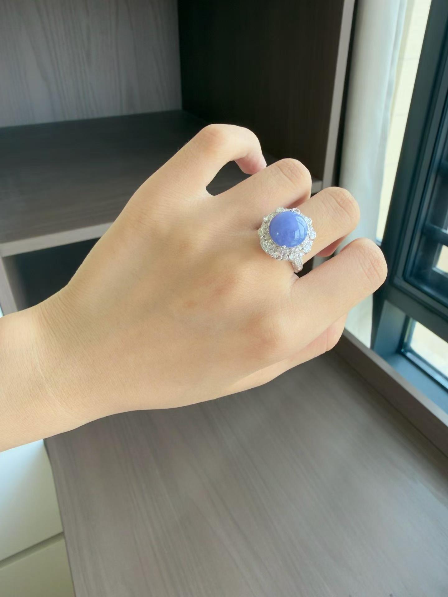 8K 金滿鑽豪華鑲嵌濃紫見光不死紫羅蘭兩用戒指/吊墜 25mm|皇家紫氣・一物多戴・雍容華貴 11 8K 金滿鑽豪華鑲嵌濃紫見光不死紫羅蘭兩用戒指/吊墜 25mm|皇家紫氣・一物多戴・雍容華貴 - Image 11